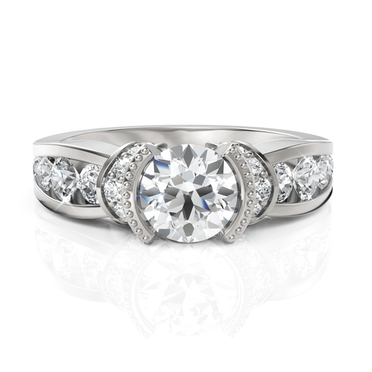 1.4CT Round Lab Diamond Engagement Ring - Buvea Jewels