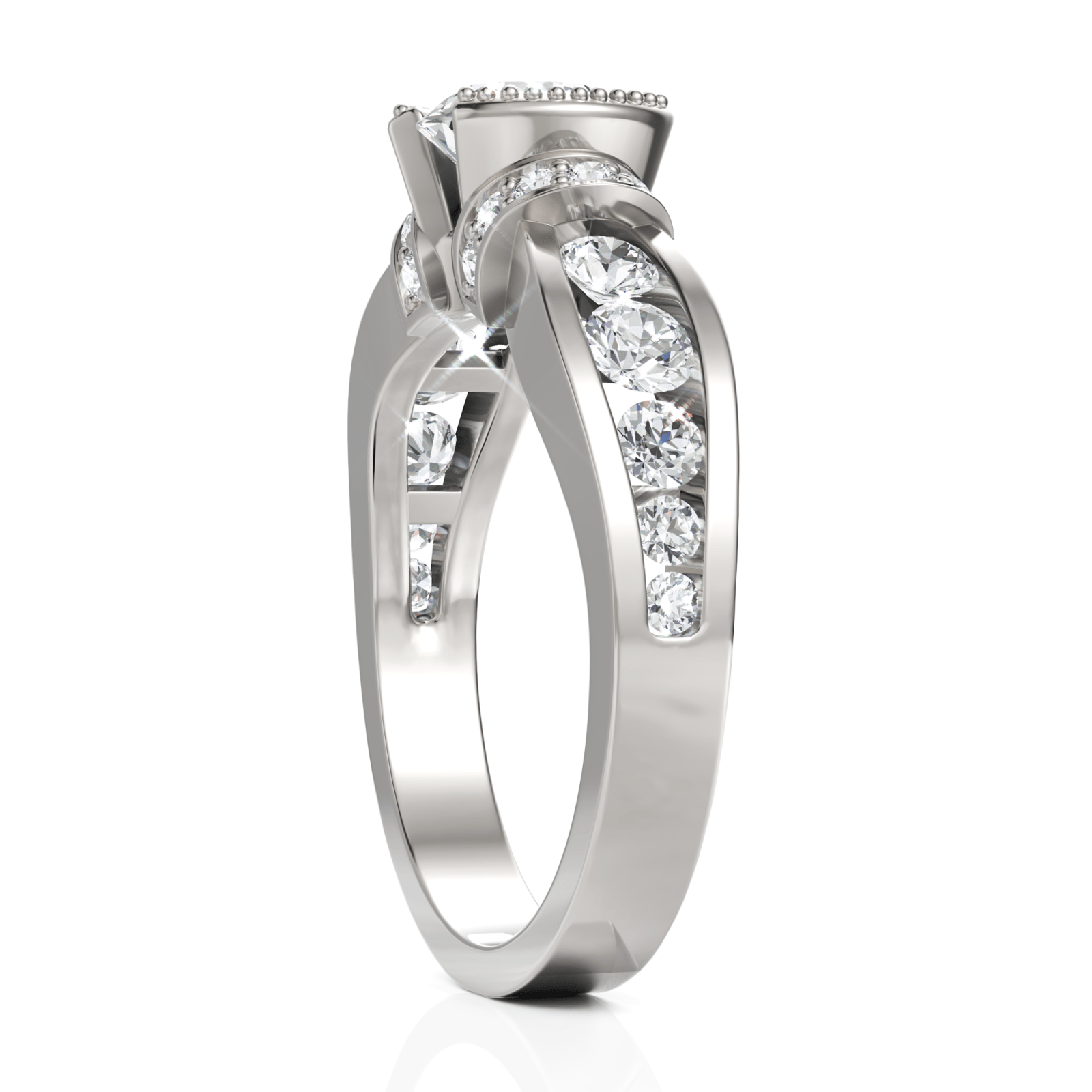 1.4CT Round Lab Diamond Engagement Ring - Buvea Jewels