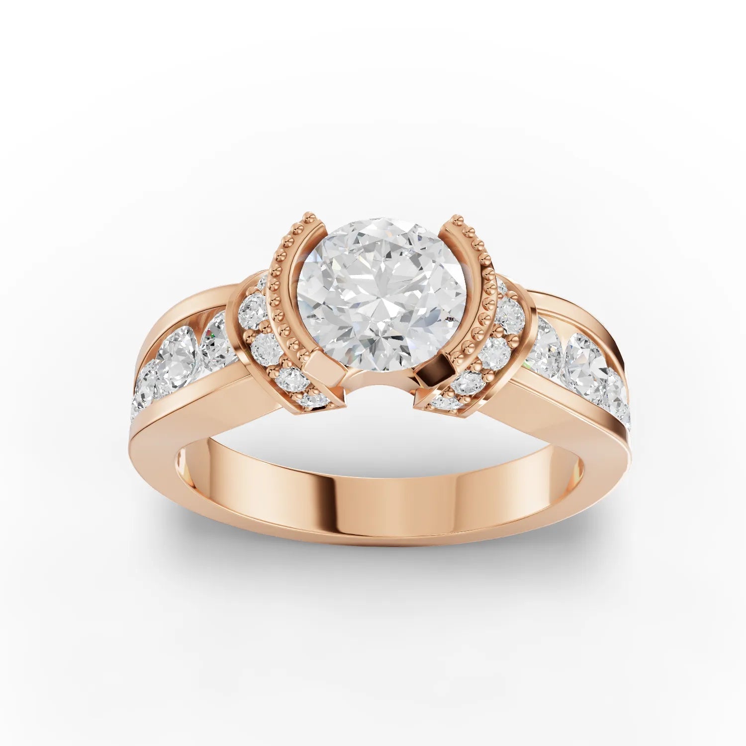 1.4CT Round Lab Diamond Engagement Ring - Buvea Jewels