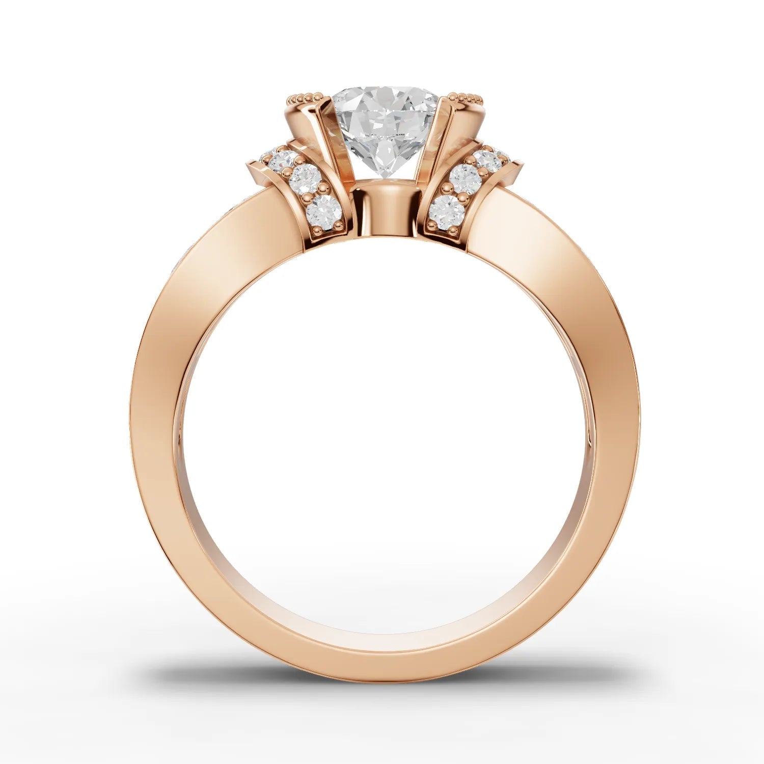 1.4CT Round Lab Diamond Engagement Ring - Buvea Jewels