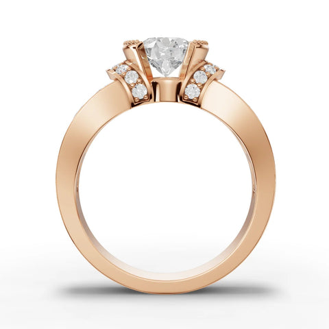 1.4CT Round Lab Diamond Engagement Ring - Buvea Jewels