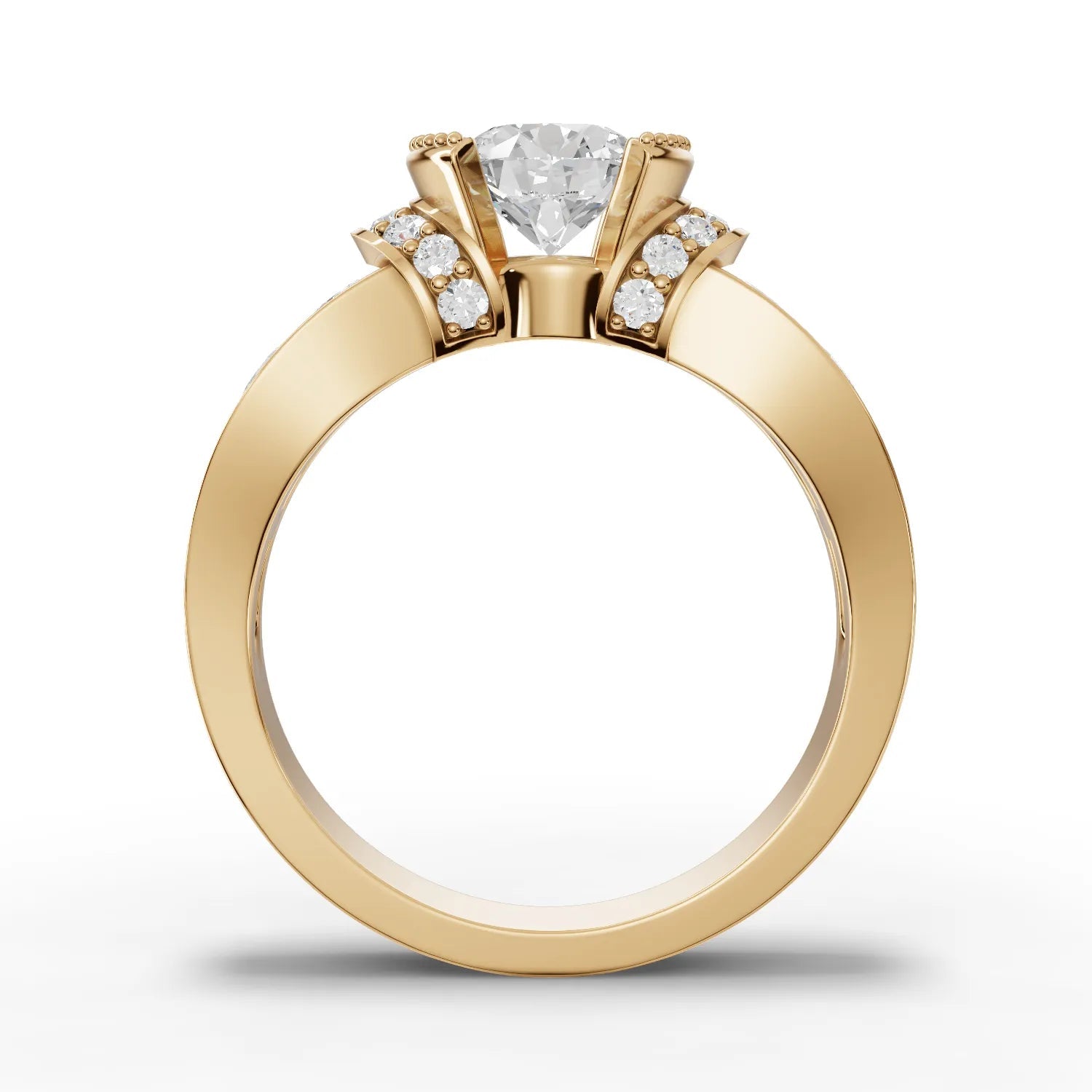 1.4CT Round Lab Diamond Engagement Ring - Buvea Jewels