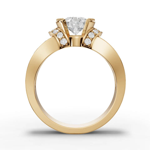 1.4CT Round Lab Diamond Engagement Ring - Buvea Jewels