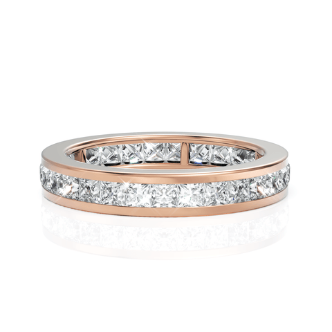 1.55 CT Princess Lab Diamond Full Eternity Wedding Ring - Buvea Jewels