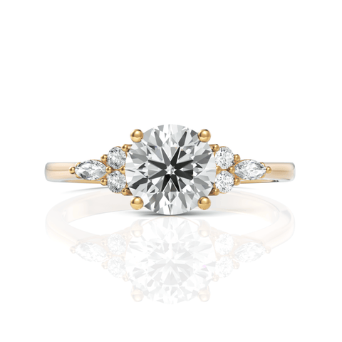 1.58CT Round Lab Diamond Premium Engagement Ring - Buvea Jewels