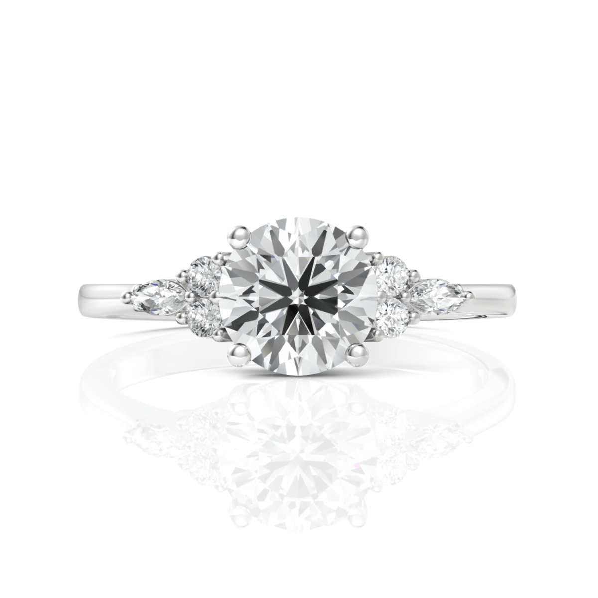 1.58CT Round Lab Diamond Premium Engagement Ring - Buvea Jewels