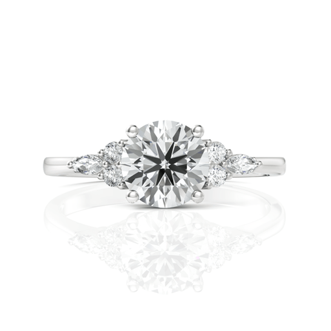 1.58CT Round Lab Diamond Premium Engagement Ring - Buvea Jewels