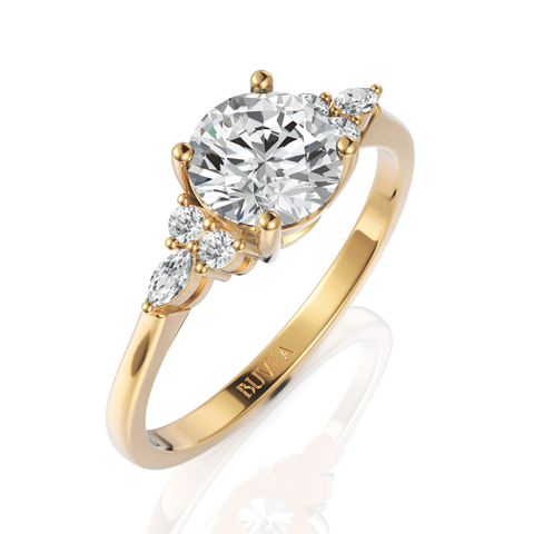 1.58CT Round Lab Diamond Premium Engagement Ring - Buvea Jewels