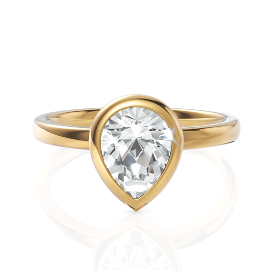 1.5CT Pear Lab Diamond Classic Solitaire Engagement Ring - Buvea Jewels