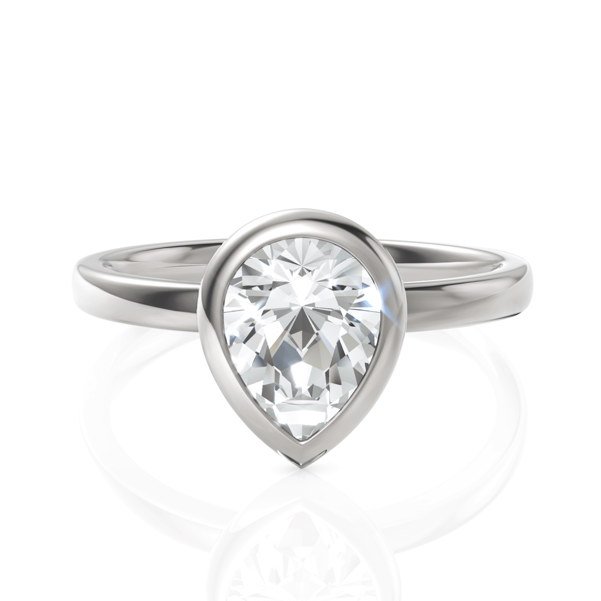 1.5CT Pear Lab Diamond Classic Solitaire Engagement Ring - Buvea Jewels