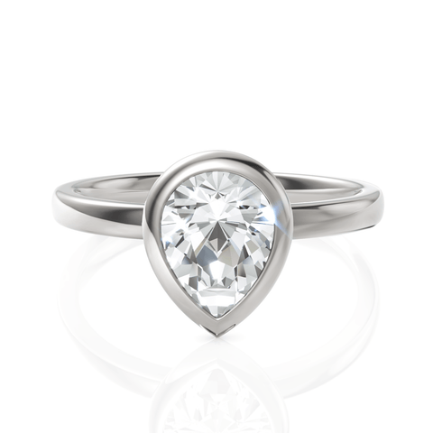 1.5CT Pear Lab Diamond Classic Solitaire Engagement Ring - Buvea Jewels