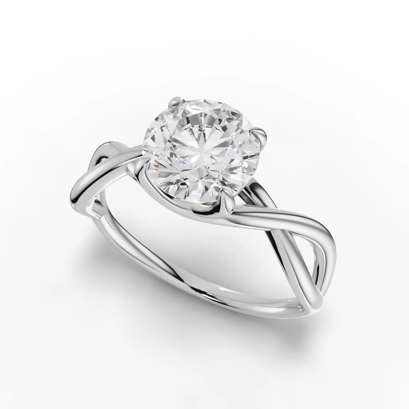 1.5CT Round Lab Diamond Solitaire Engagement Ring - Buvea Jewels