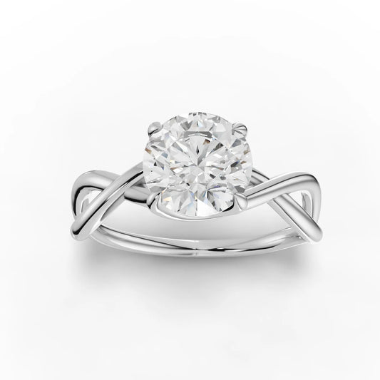1.5CT Round Lab Diamond Solitaire Engagement Ring - Buvea Jewels