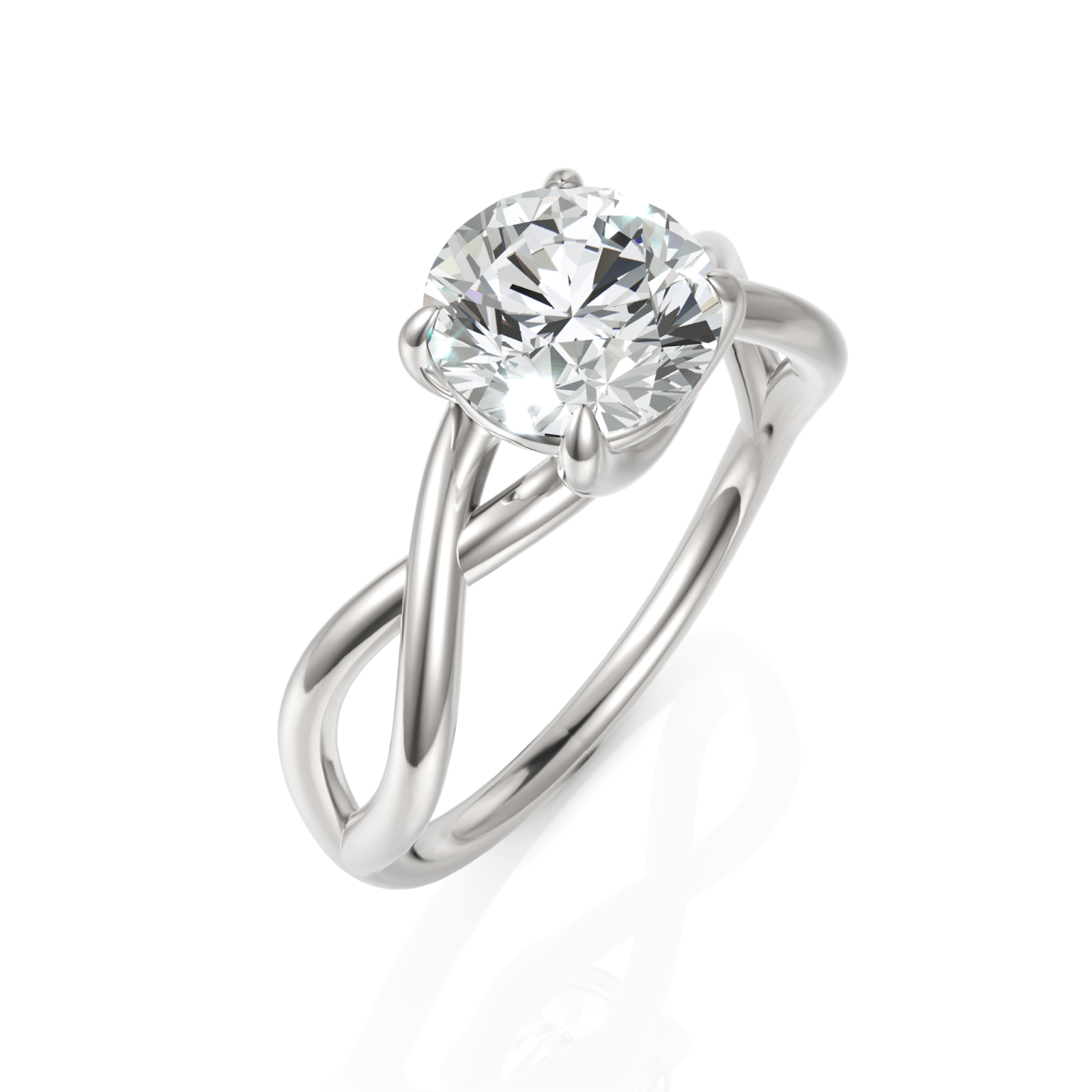 1.5CT Round Lab Diamond Solitaire Engagement Ring - Buvea Jewels