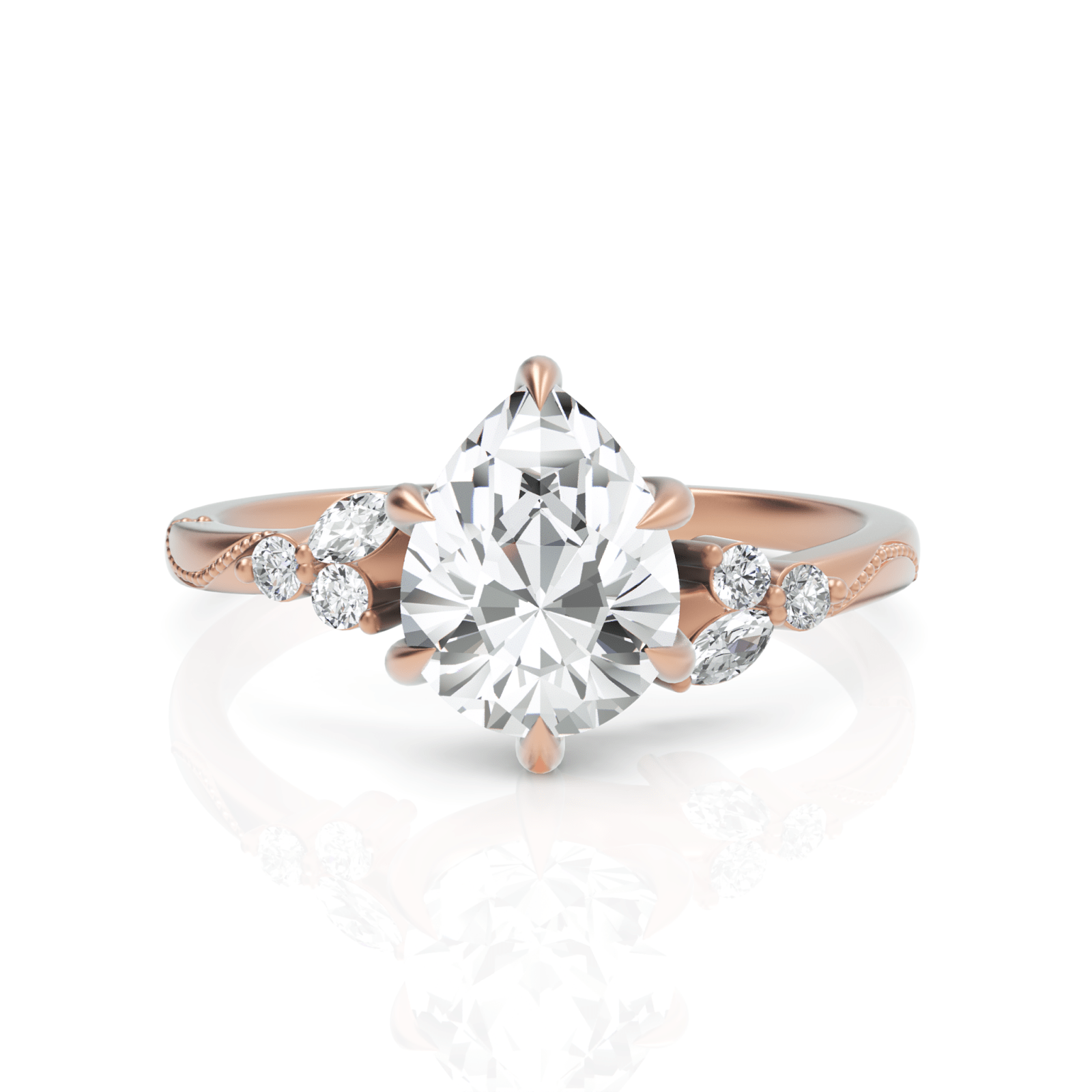 1.62CT Pear Lab Diamond Premium Solitaire Engagement Ring - Buvea Jewels