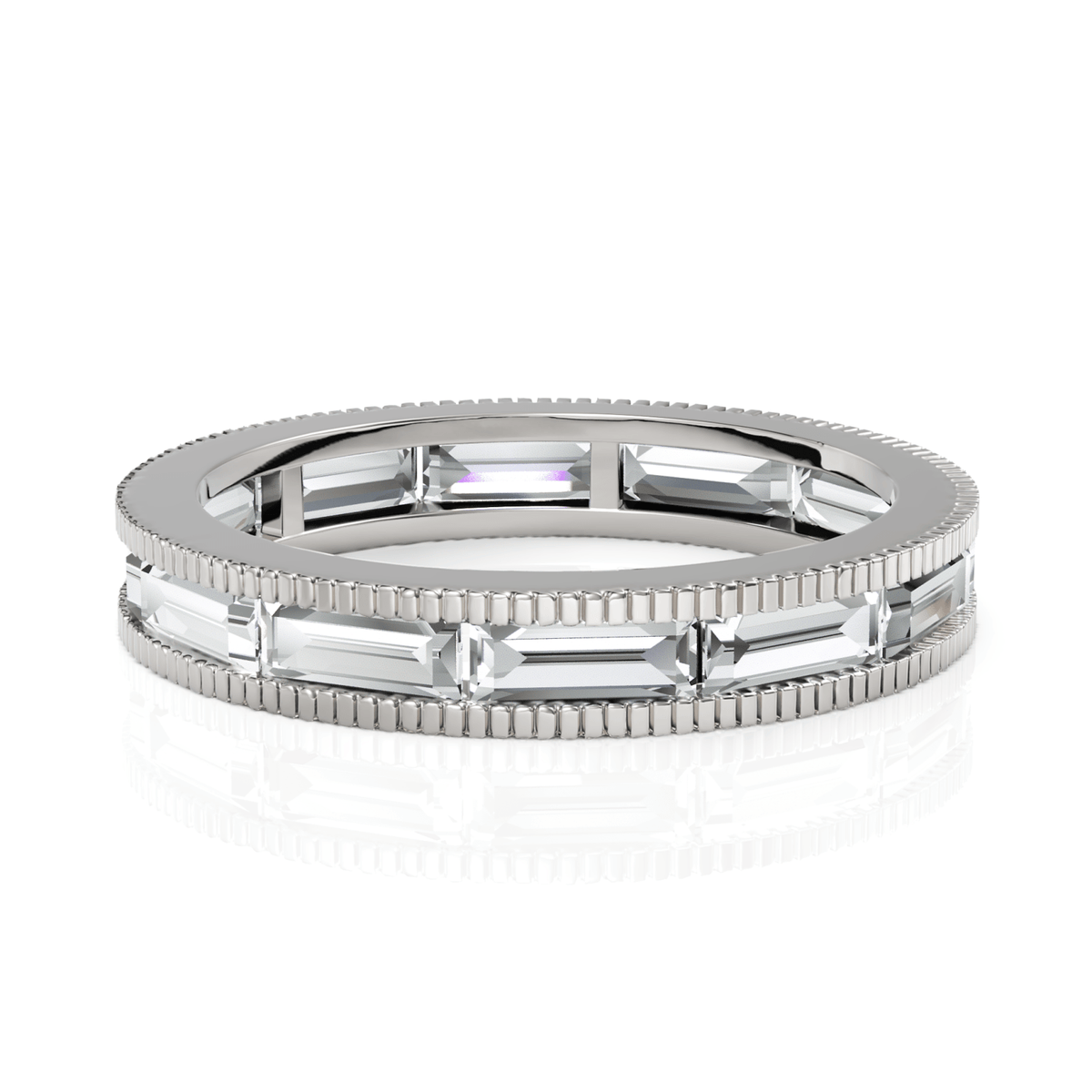 1.63CT Baguette Lab Diamond Full Eternity Ring - Buvea Jewels