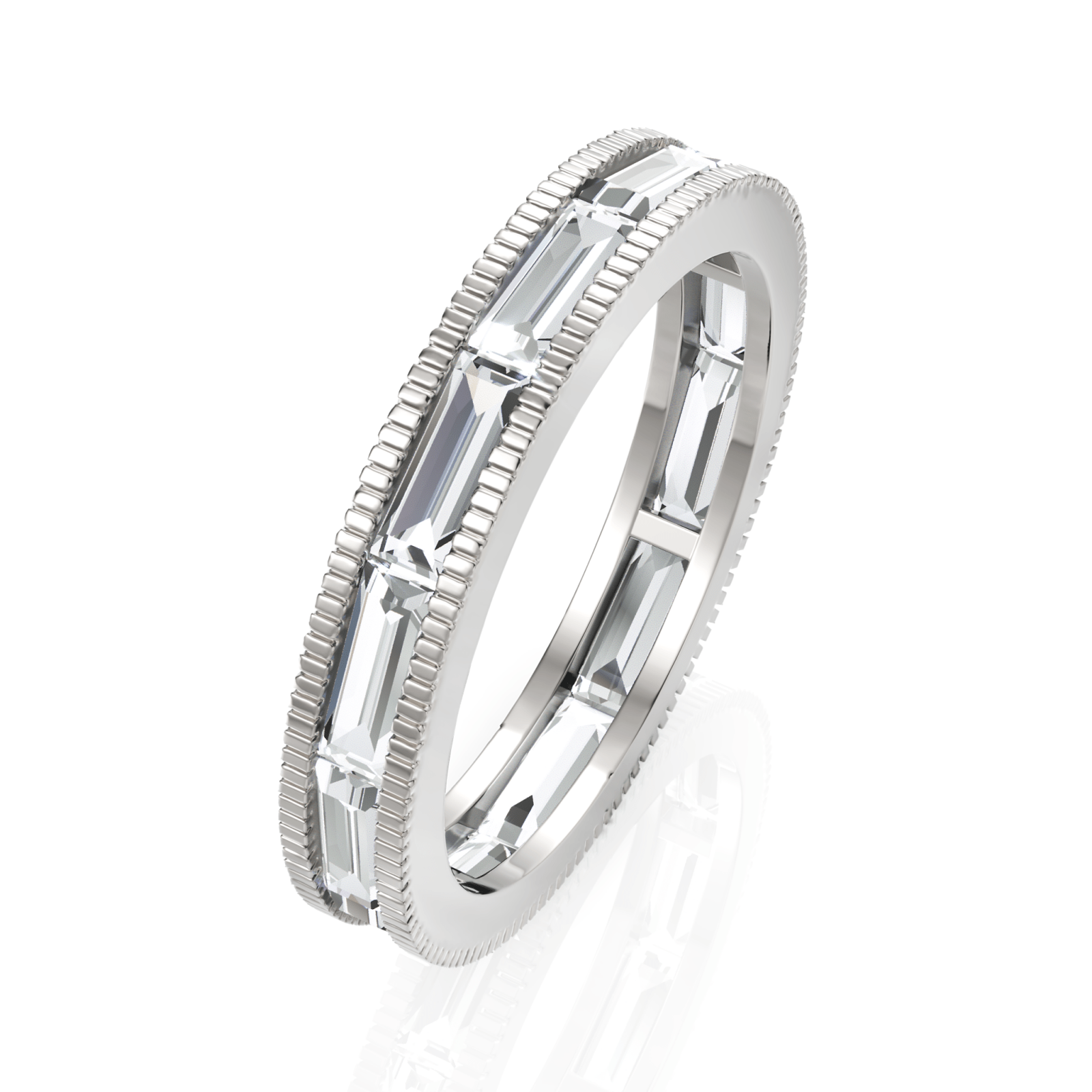 1.63CT Baguette Lab Diamond Full Eternity Ring - Buvea Jewels