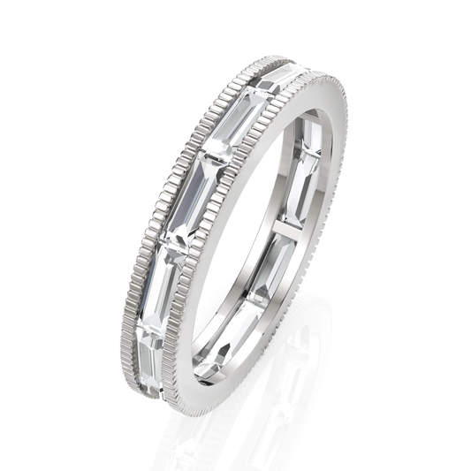 1.63CT Baguette Lab Diamond Full Eternity Ring - Buvea Jewels