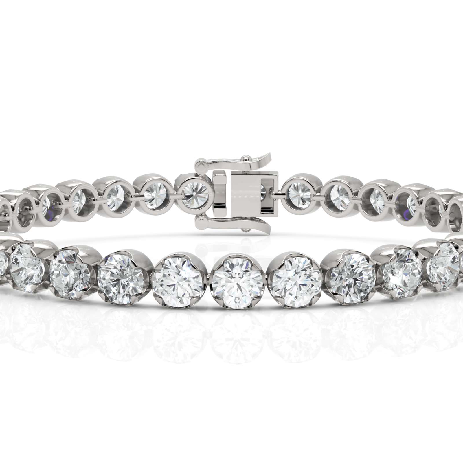 16.5CT Round Lab Diamond Illusion Setting Tennis Bracelet - Buvea Jewels