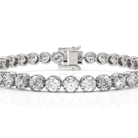 16.5CT Round Lab Diamond Illusion Setting Tennis Bracelet - Buvea Jewels