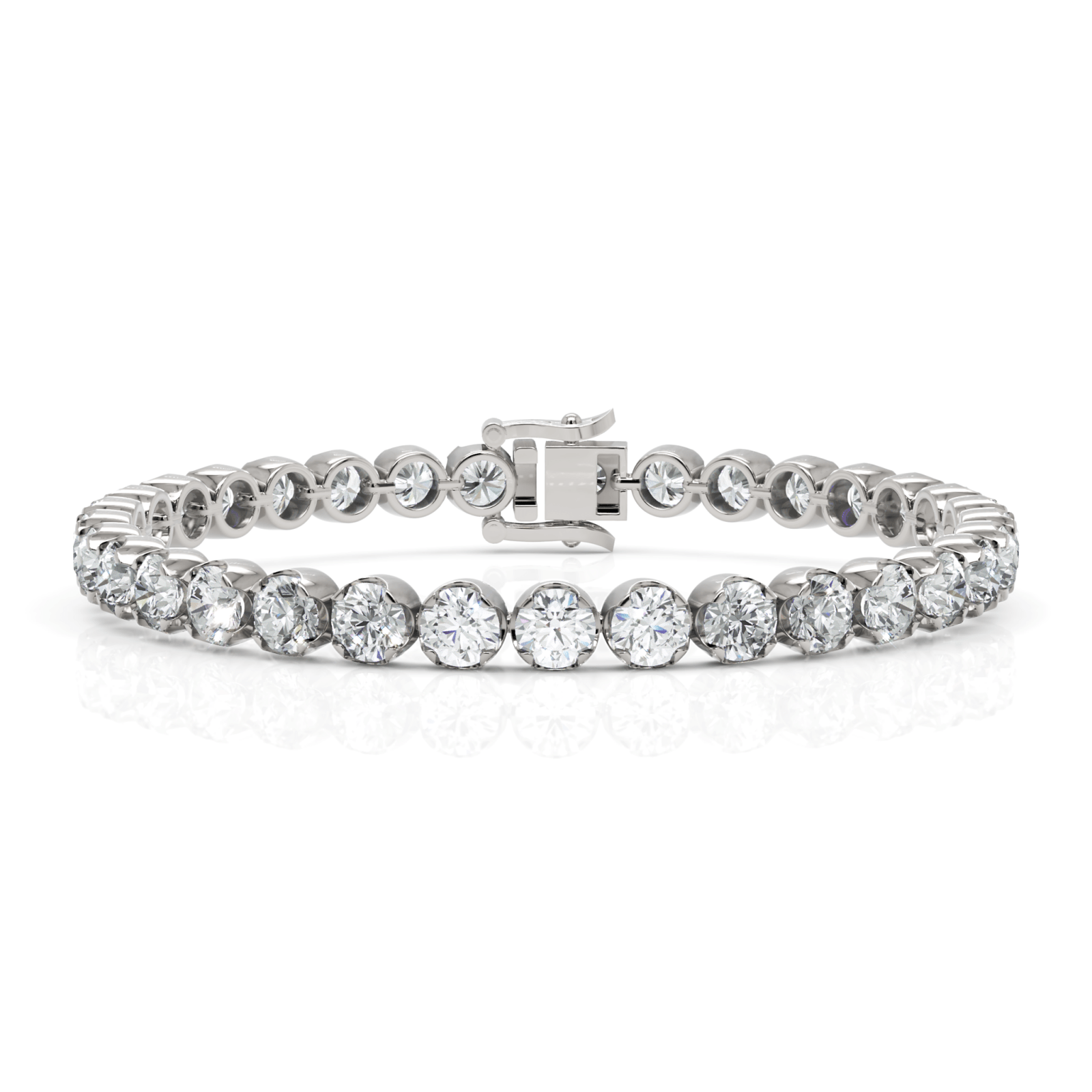 16.5CT Round Lab Diamond Illusion Setting Tennis Bracelet - Buvea Jewels