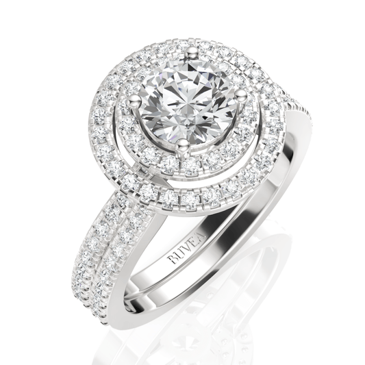 1.68CT Round Lab Diamond Premium Bridal Set Ring - Buvea Jewels