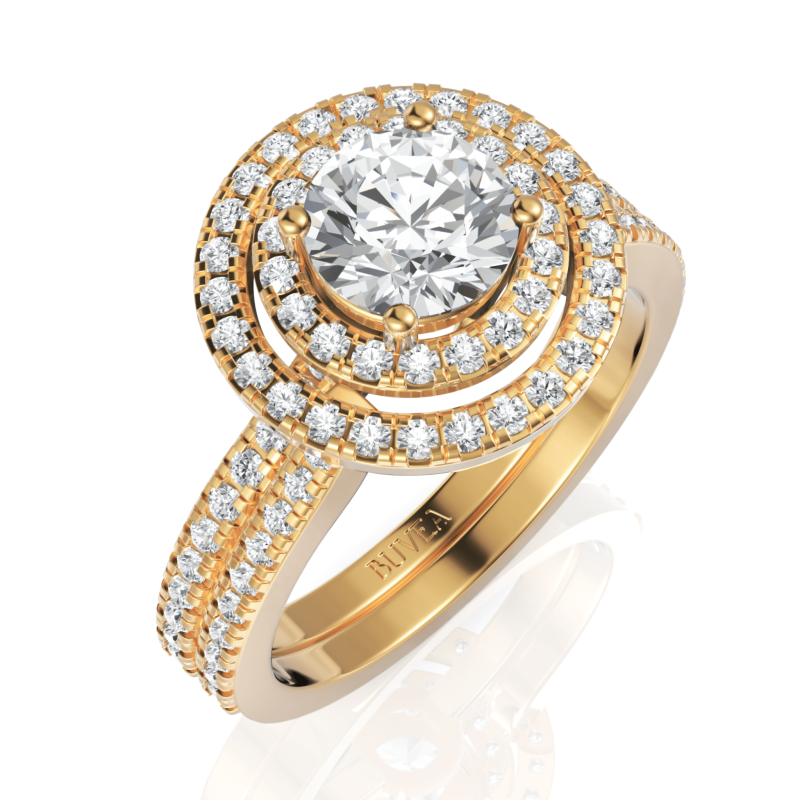 1.68CT Round Lab Diamond Premium Bridal Set Ring - Buvea Jewels