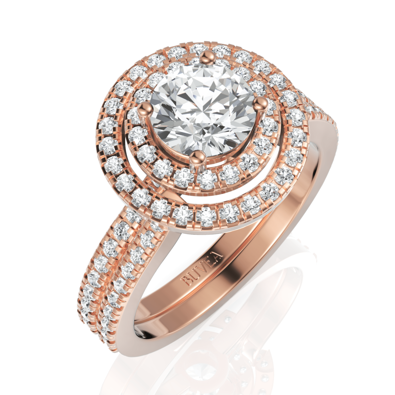 1.68CT Round Lab Diamond Premium Bridal Set Ring - Buvea Jewels