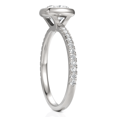 1.72CT Cushion Lab Diamond Solitaire Accent Engagement Ring - Buvea Jewels