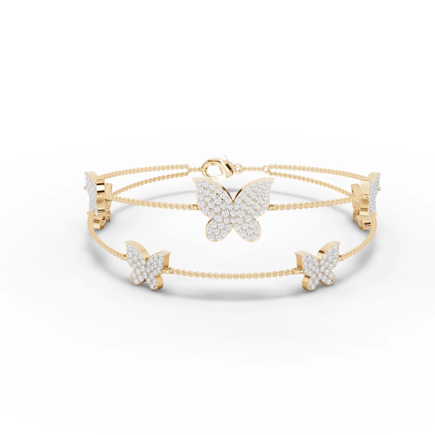 1.72CT Round Lab Diamond Butterfly Bracelet - Buvea Jewels