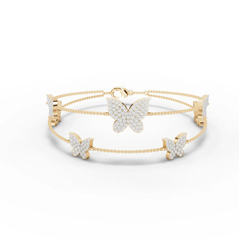 1.72CT Round Lab Diamond Butterfly Bracelet - Buvea Jewels