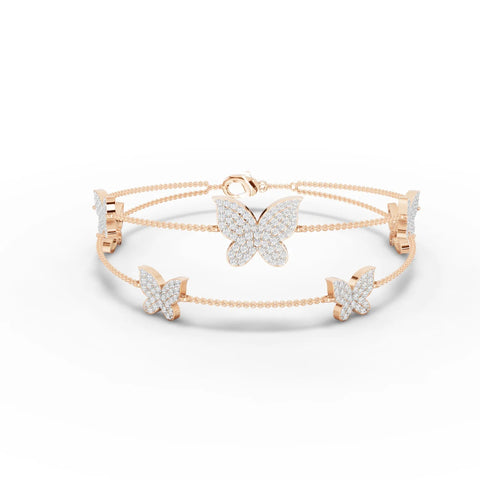 1.72CT Round Lab Diamond Butterfly Bracelet - Buvea Jewels