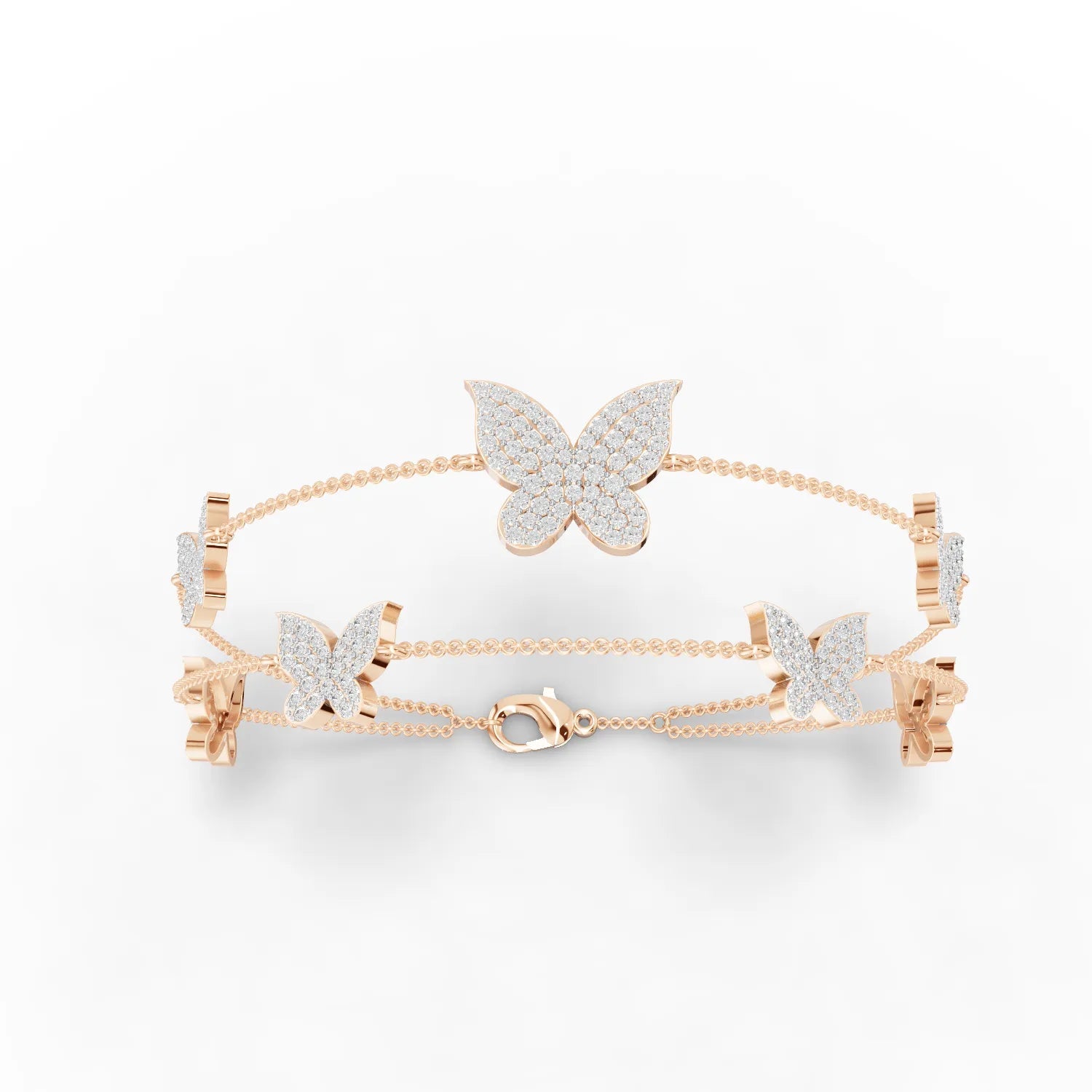 1.72CT Round Lab Diamond Butterfly Bracelet - Buvea Jewels