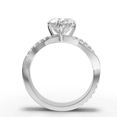 1.74CT Heart Lab Diamond Engagement Ring - Buvea Jewels