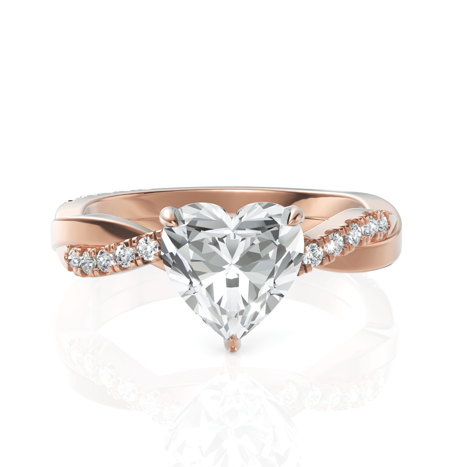 1.74CT Heart Lab Diamond Engagement Ring - Buvea Jewels