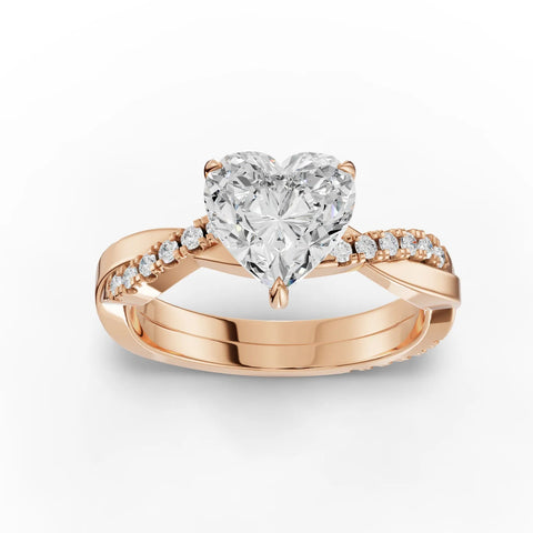 1.74CT Heart Lab Diamond Engagement Ring - Buvea Jewels