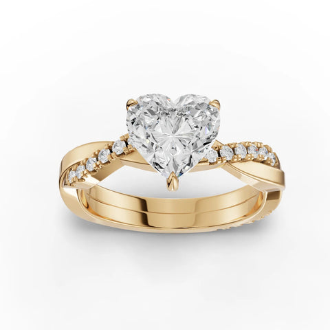 1.74CT Heart Lab Diamond Engagement Ring - Buvea Jewels