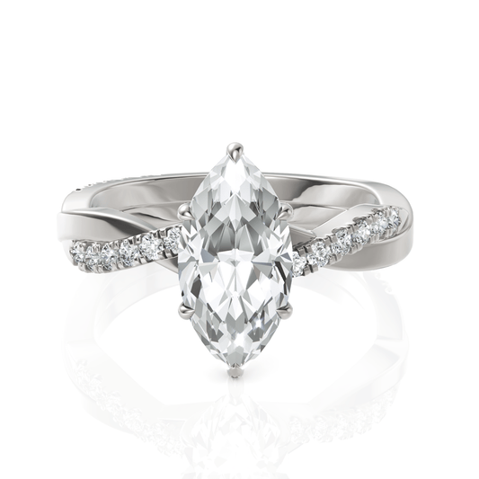 1.74CT Marquise Lab Diamond Engagement Ring - Buvea Jewels