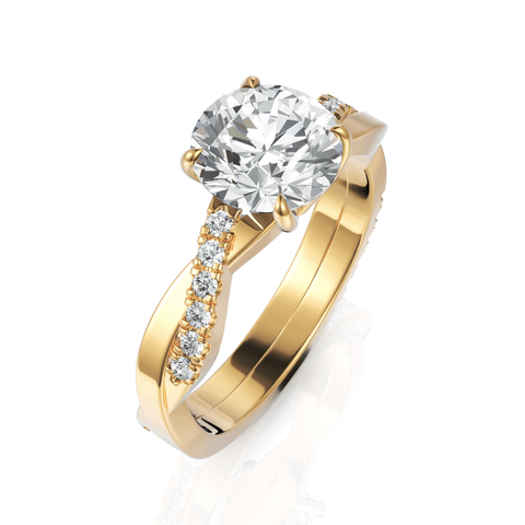 1.74CT Round Lab Diamond Engagement Ring - Buvea Jewels