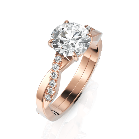 1.74CT Round Lab Diamond Engagement Ring - Buvea Jewels