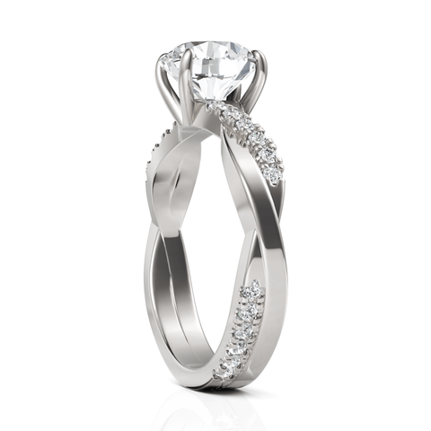 1.74CT Round Lab Diamond Engagement Ring - Buvea Jewels