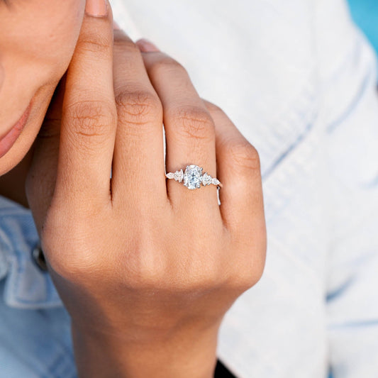 1.79 Oval Lab Diamond Premium Fashion Ring - Buvea Jewels