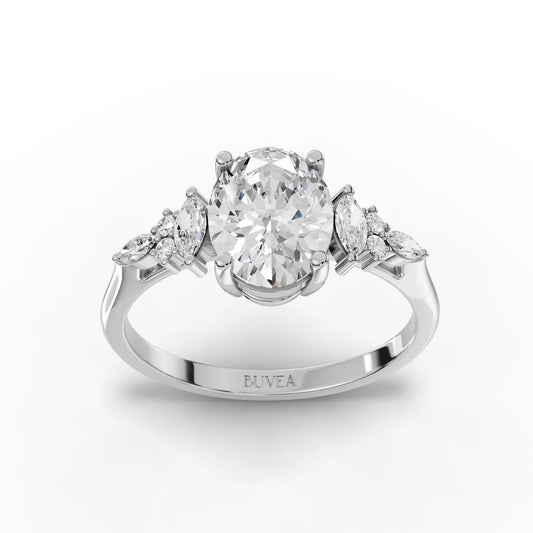 1.79 Oval Moissanite Premium Fashion Ring - Buvea Jewels