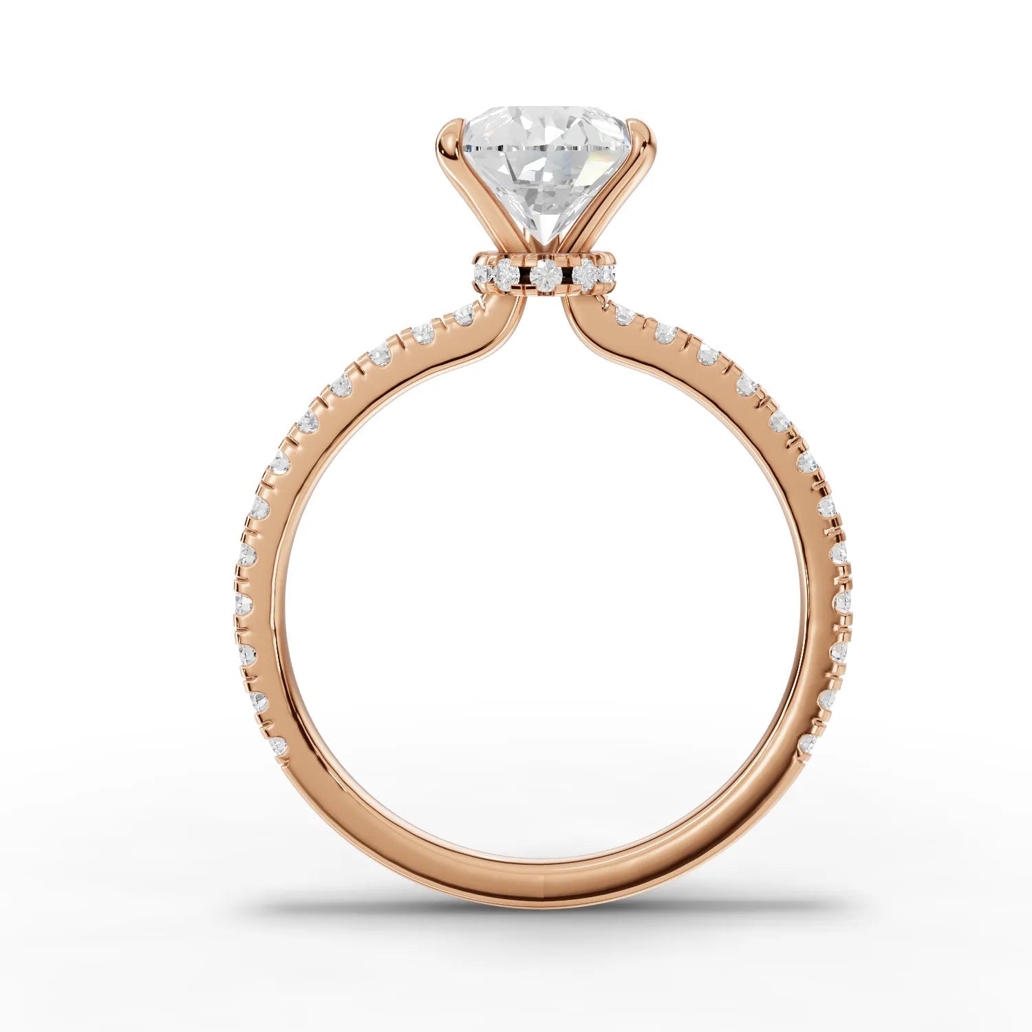 1.79CT Pear Lab Diamond Hidden Halo Accent Engagement Ring - Buvea Jewels