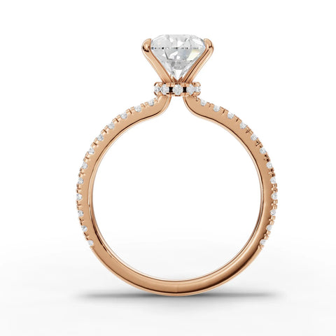 1.79CT Pear Lab Diamond Hidden Halo Accent Engagement Ring - Buvea Jewels