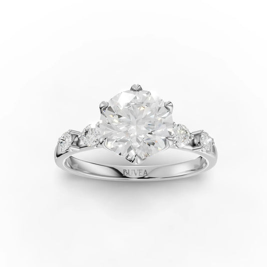 1.7CT Round Lab Diamond Half Eternity Premium Wedding Band - Buvea Jewels