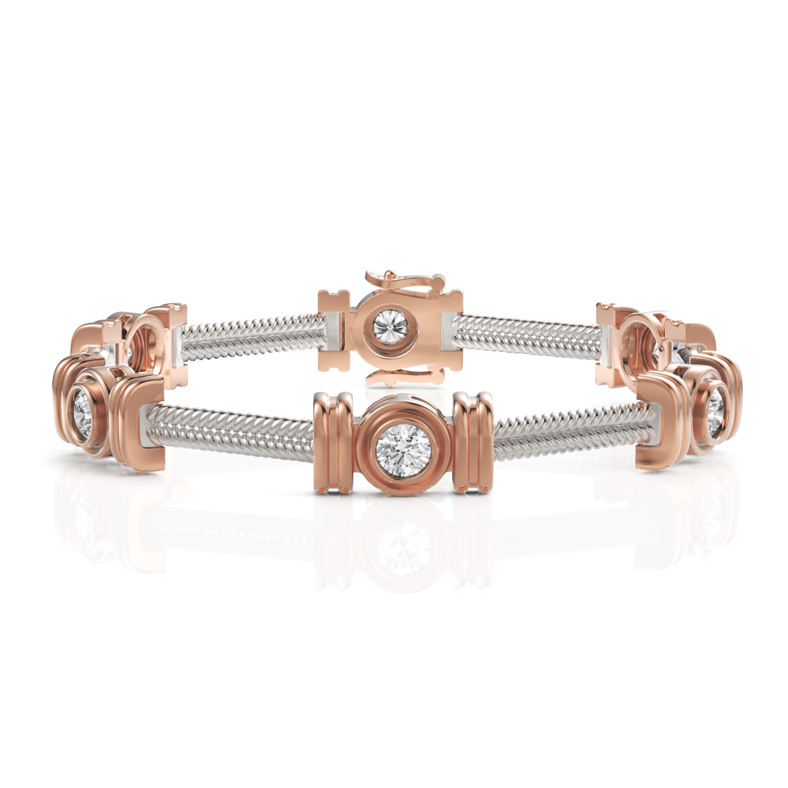 1.8CT Round Lab Diamond Station Bracelet - Buvea Jewels