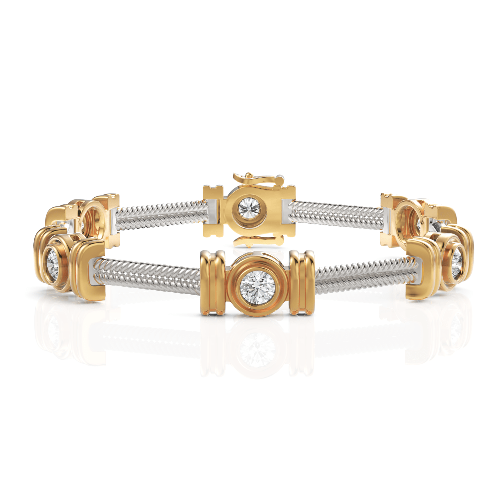 1.8CT Round Lab Diamond Station Bracelet - Buvea Jewels