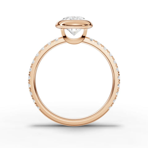1.9CT Pear Lab Diamond Accent Engagement Ring - Buvea Jewels