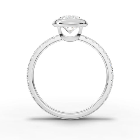 1.9CT Pear Lab Diamond Accent Engagement Ring - Buvea Jewels